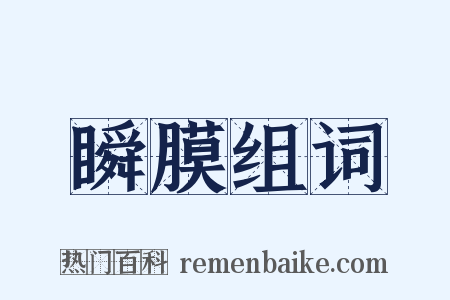 瞬膜组词是什么意思的图片
